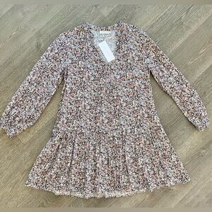 Lush Floral Long Sleeve Babydoll Dress